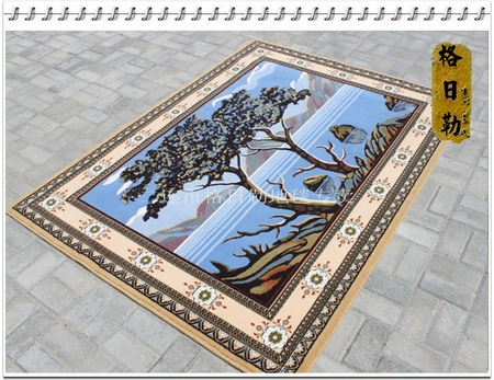 Tấm thảm cashmere tinh khiết nhập khẩu ở Mông Cổ. Tấm thảm phong cảnh bò (Da Fu Dagui) túi 1,5 * 2 mét - Tapestry thảm trang trí tường