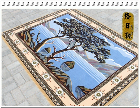 Tấm thảm cashmere tinh khiết nhập khẩu ở Mông Cổ. Tấm thảm phong cảnh bò (Da Fu Dagui) túi 1,5 * 2 mét - Tapestry